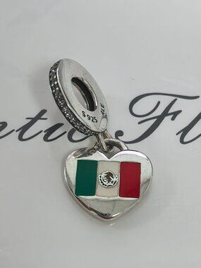 Pandora I love the Mexican flag Charm Pendant, S925 Silver Jewelry Bracelets
